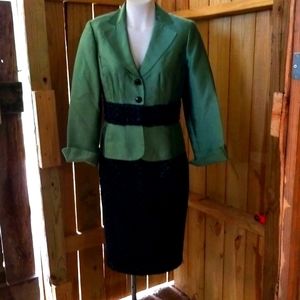 ALLEN BY A.B.S Evening Suit Green/black 6 SUPER SALE
